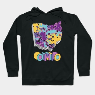 Ohio State Map Abstract Art Hoodie